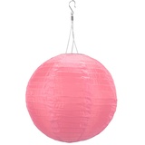 Wasserdichte Solar LED-Laterne aus Nylon, Solar Laterne Warmweiß Licht, Deko Lampe für Hochzeit, Geburtstag, Party, Urlaub, Garten, Outdoor, Solarlaterne Solarlampen für Außen (Rosa, 8Zoll)