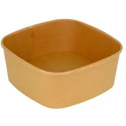 MONOUSO - Verpackung Quadratische aus Kraftkarton 1000ml 17x17x6,5cm (50 Stück)