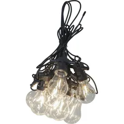 LED Garten Partylichterkette 10 klare Filament LED Glühbirnen L: 4,05m outdoor