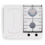 Klarstein Induktions-Kochfeld MultiChef CP11-M.C4-In+Ga-WH, Kochfelder Induktion Hob Gas Hob Flex 4 Zonen weiß