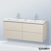 Duravit L-Cube Waschtischunterschrank, 4 Schubkästen, wandhängend, Taupe matt