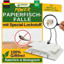 green guardia Papierfisch Falle mit Spezial-Lockstoff - starker Klebefläche, chemiefrei