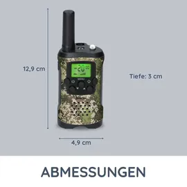 Alecto Walkie Talkie 2er Set für Kinder, 7 km Reichw., camoufl.