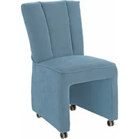 exxpo - sofa fashion Sessel Costa Hochlehnsessel 52 x 95 x 71 cm Blau mit Rollen