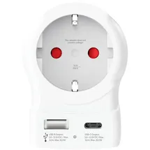 SKROSS Reiseadapter Weiß 2 St.