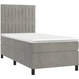 vidaXL Boxspringbett 100 x 200 cm Hellgrau