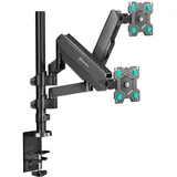 ONKRON Tischhalterung für 2 Monitore 13-32 bis 8 kg VESA 75x75/100x100, Schwarz G140
