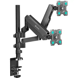 ONKRON Tischhalterung für 2 Monitore 13-32 bis 8 kg VESA 75x75/100x100, Schwarz G140