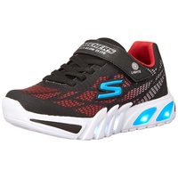 SKECHERS 400137l BKRB Sneaker für Jungen, schwarzer Synthetik/Rand in Rot und Blau, 29