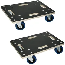 ECD Germany 2er Set Transportroller 35x50 cm bis 800 kg Siebdruckplatte, PP-Räder, Transporthilfe für Umzug, Möbel-Transport