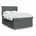 vidaXL Boxspringbett mit Matratze Dunkelgrau 140x200 cm Stoff