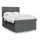 vidaXL Boxspringbett mit Matratze Dunkelgrau 140x200 cm Stoff
