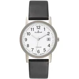 Dugena Unisex-Armbanduhr, Titangehäuse, Mineralglas, Lederarmband, 5 bar,