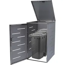 Mendler Mülltonnenverkleidung HWC-E83 116 x 71 x 98 cm grau