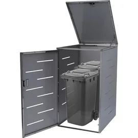 Mendler Mülltonnenverkleidung HWC-E83 116 x 71 x 98 cm grau