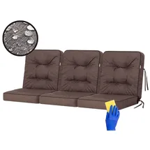 Bjird Bankauflage 150 x 50 x 5 cm braun 3 St.