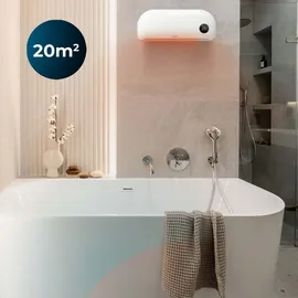 Cecotec Badezimmer-Keramikheizer ReadyWarm 2000 Max Box Ceramic. 2000 W, LCD-Bildschirm, Einstellbarer Thermostat, Fernbedienung, IPX2 Schutz, Timer, Überhitzungsschutz