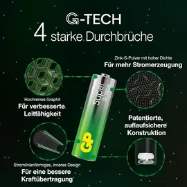 GP Super Alkaline G-tech AA Batterie