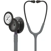 3M Littmann Classic III Stethoskop zur Überwachung, 5873, Smoke-Edition Bruststück, grauer Schlauch, violett-grauer Schlauchanschluss und rauchfarbener Ohrbügel, 69 cm