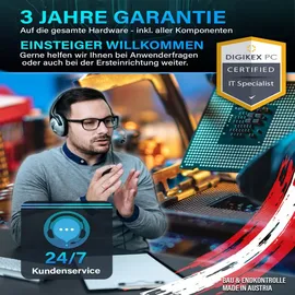 Greed Greed® Ultra V2 PC mit Intel Core i9 10900F - Schneller Rechner - Computer für Büro & Home Office mit 5,2 GHZ 32GB RAM/Arbeitsspeicher - 1TB SSD + 1 TB HDD - DVD+RW - WLAN, inkl Win 11 Pro