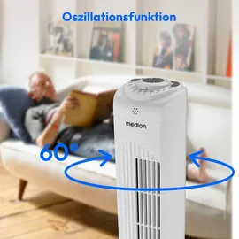 Medion E11 TF Turmventilator 45 cm Weiß