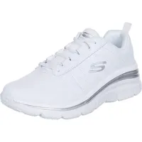 Skechers Damen Schuhe Fashion Fit Effortless, Memory Foam - /WSL (Weiß/Silber)