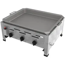 ChattenGlut Gasbräter 3-flammig 650 x 530 x 270 cm Edelstahl inkl. Pfanne