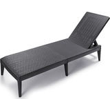 Ondis24 Gartenliege Numana Sonnenliege Relaxliege Rattan-Optik anthrazit