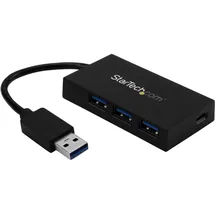 Startech StarTech.com USB 3.0 Hub - 4 Port 3x USB-A zu USB-A und 1x USB-C - Schwarz