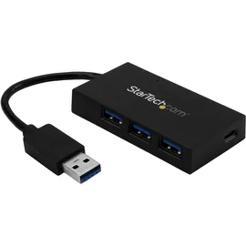 Startech StarTech.com USB 3.0 Hub - 4 Port 3x USB-A zu USB-A und 1x USB-C - Schwarz