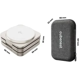 CubeNest Qi2 SQ312 Pro Titanium 3in1 mit MagSafe Halterung
