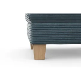Home Affaire Polsterhocker Summer Cord 77 x 48 x 67 cm Blau/Grau