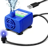 Ewilibe Trinkbrunnen Pumpe Ersatzpumpe mit LED für Katzen Wasserbrunnen Leise Wasserpumpe Katzentrinkbrunnen