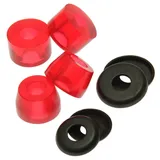 FunTomia Lenkgummi für Longboard Skateboard oder Miniboard Lenkgummis (Bushings) für Zwei Achsen (Rot-schwarz 85A für Longboard)