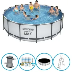 Bestway Pool Steel Pro MAX - Poolpaket - 457x122 cm EINHEITSGRÖSSE