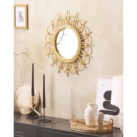 Beliani Wandspiegel Telakia 60 x 60 cm Beige