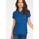 FRUIT OF THE LOOM "Lady-Fit Premium Polo", Damen, Gr. M (38), blau (royalblau), Piqué, Obermaterial: 100% Baumwolle, unifarben, Basic, sehr figurbetont hüftbedeckend, Rundhals, Rippstrickbündchen, Shirts, Sommershirt, unifarben, aus reiner Baumwolle