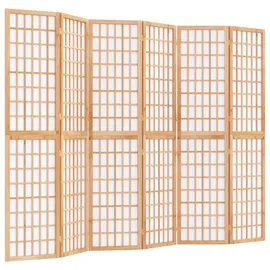 vidaXL 6-tlg. Paravent Japanischer Stil Faltbar 240x170 cm