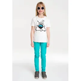 LOGOSHIRT T-Shirt LOGOSHIRT "Idefix - Faces - Asterix", Mädchen, Gr. 122/134, grau, 100% Baumwolle, bedruckt, normal, Rundhals, Shirts T-Shirt, mit tollem Frontdruck