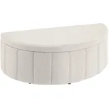 Tectake Polsterbank Bouclé Creme 108 x 48 x 38,5 cm