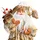 Beliani Weihnachtsmann 37 cm Braun/Weiß