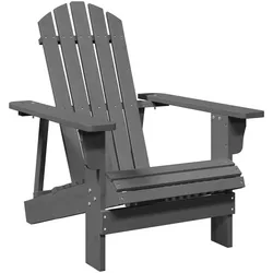 vidaXL Adirondack-Stuhl Grau 69x85x90,5 cm Massivholz Tanne