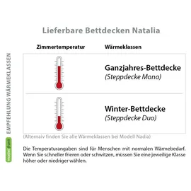 franknatur Bettdecke 135x200 Winter Merino Schurwolle kbT Bio Baumwolle kbA Duo-Decke Natalia,