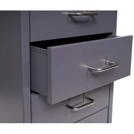 Proregal Rollcontainer Housten 69x28x41cm 6 Schubladen Dunkelgrau