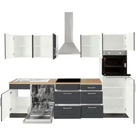 kochstation KS-Stockholm Küchenzeile 280 x 60 x 0 cm grau