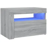 vidaXL Nachtschrank mit LEDs 60 x 35 x 40 cm Grau