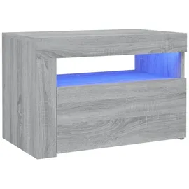 vidaXL Nachtschrank mit LEDs 60 x 35 x 40 cm Grau