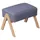 Relaxdays Fußhocker Bambus Polyester 30 x 40 x 28 cm Grau