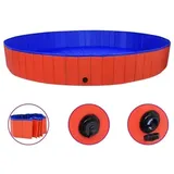 vidaXL Prolenta Premium Hundepool Faltbar Rot 300x40 cm