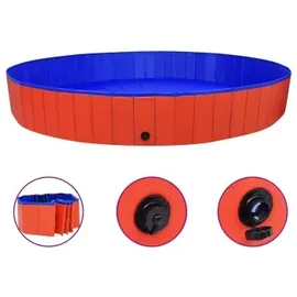vidaXL Prolenta Premium Hundepool Faltbar Rot 300x40 cm